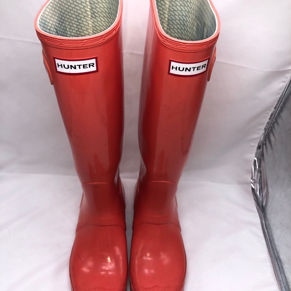 HunterTall Original Boots in Glossy Coral